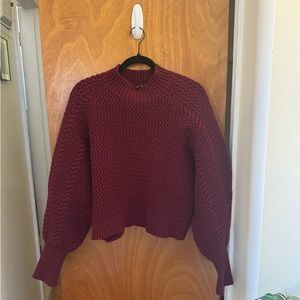 High neckline and chunky textured knit sweater from C/MEO Collective